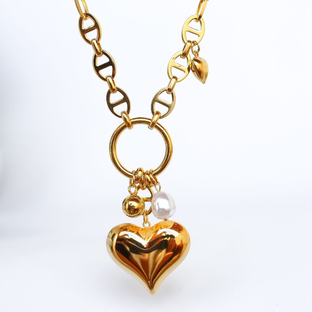 Colar Coração Banhado em Ouro 18K