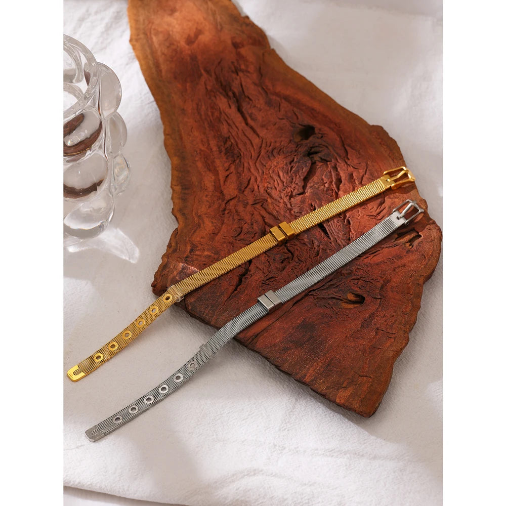 Bracelete Fivela Banhado em Ouro 18K