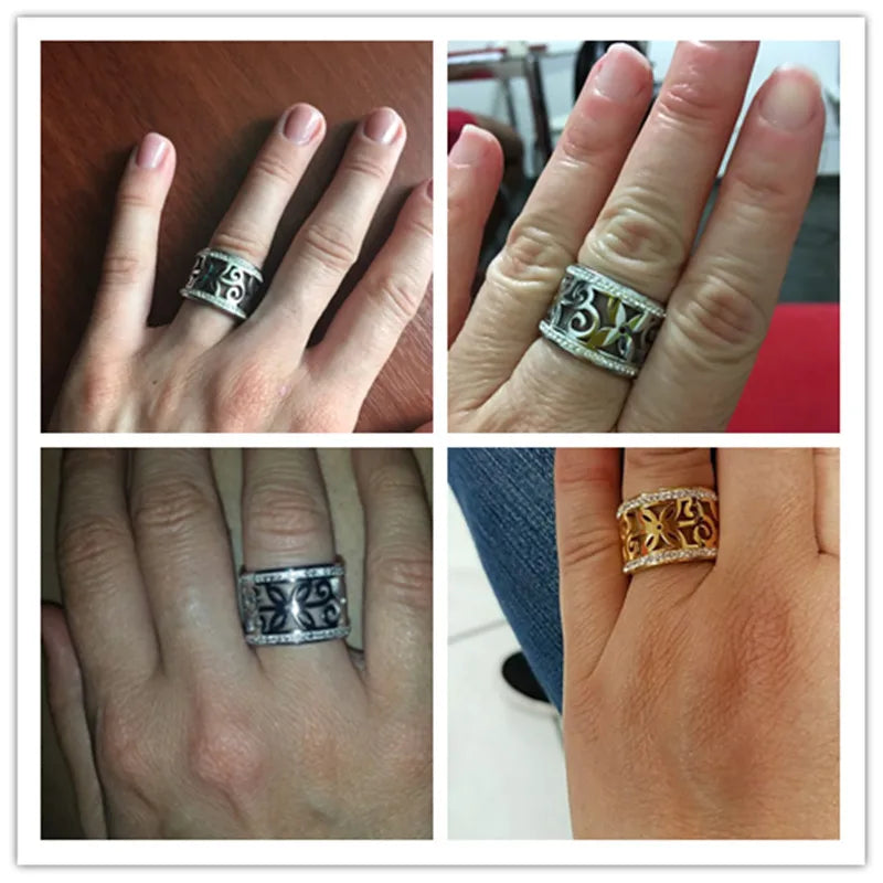 Anel Vazado Banhado em Ouro 18K