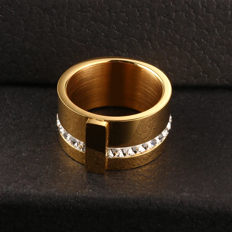 Anel Fashion Zircônia Banhado em Ouro 18K
