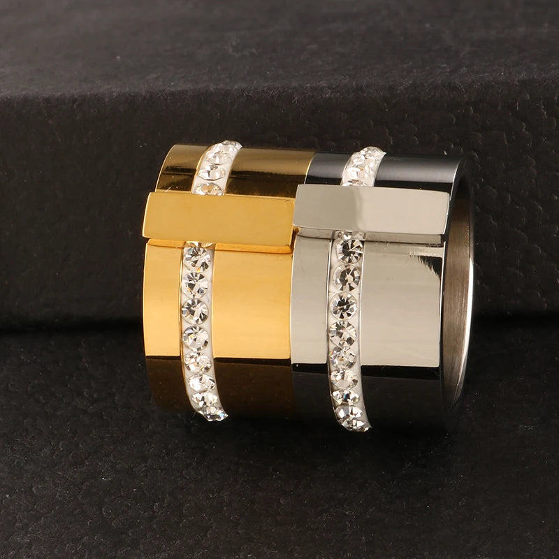 Anel Fashion Zircônia Banhado em Ouro 18K