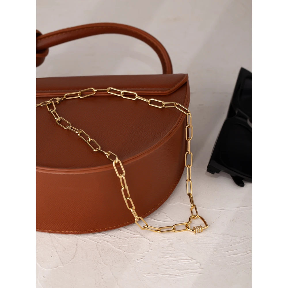 Colar Coração Zircônia Banhado em Ouro 18K