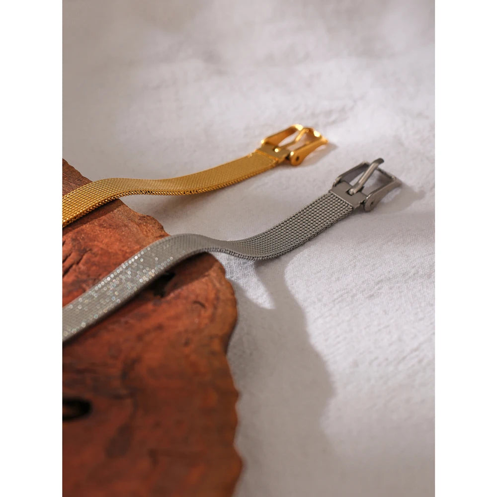 Bracelete Fivela Banhado em Ouro 18K