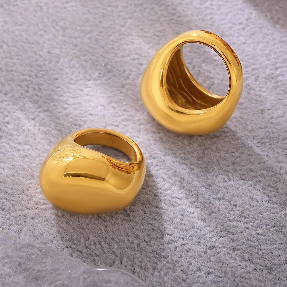 Anel Irregular Banhado em Ouro 18K