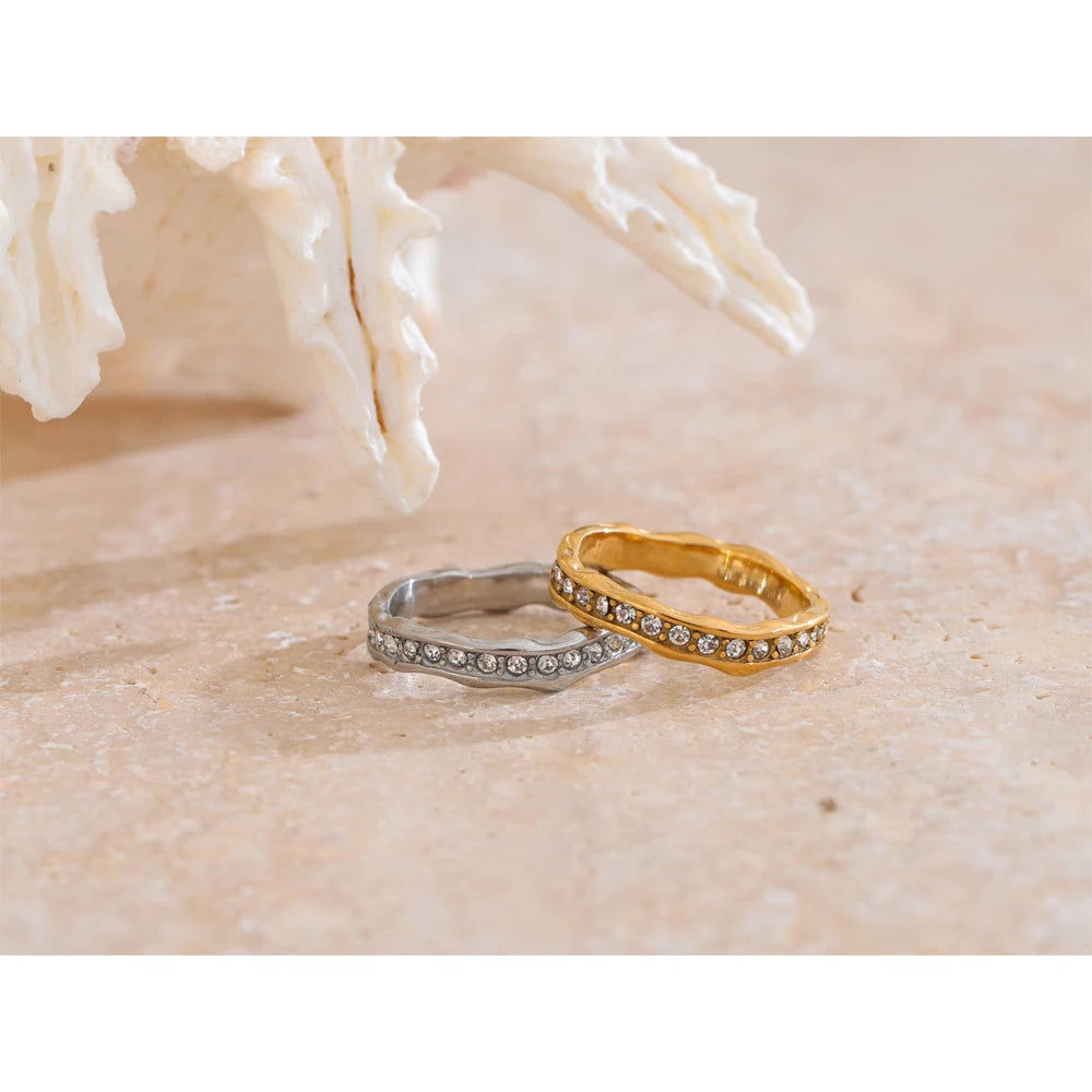 Anel Verona Zircônia Banhado em Ouro 18K