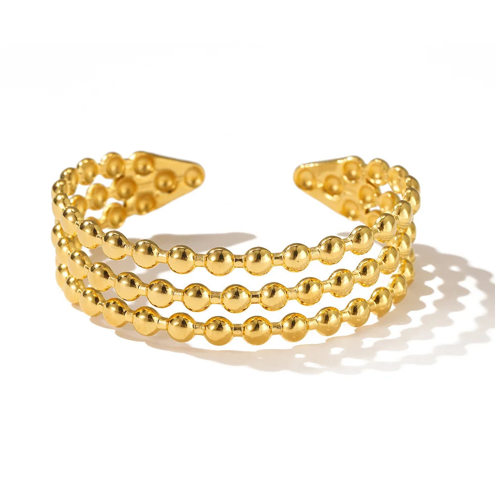 Bracelete 3 Camadas Banhado em Ouro 18K