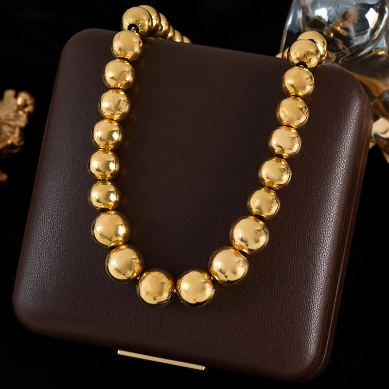 Colar Esferas Gold Banhado em Ouro 18K