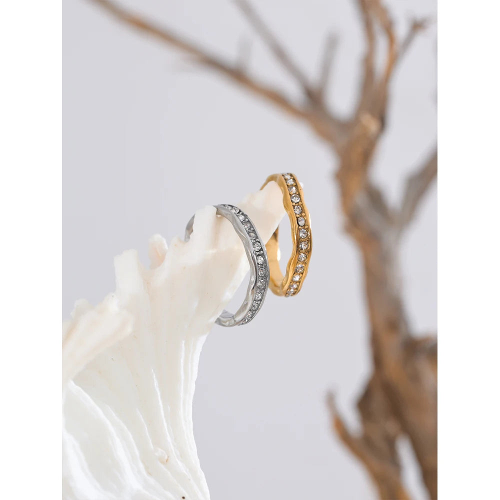 Anel Verona Zircônia Banhado em Ouro 18K