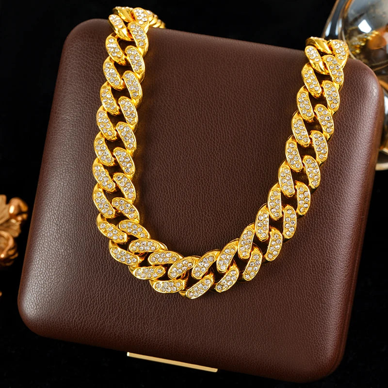 Corrente Cubana Banhado em Ouro 18K