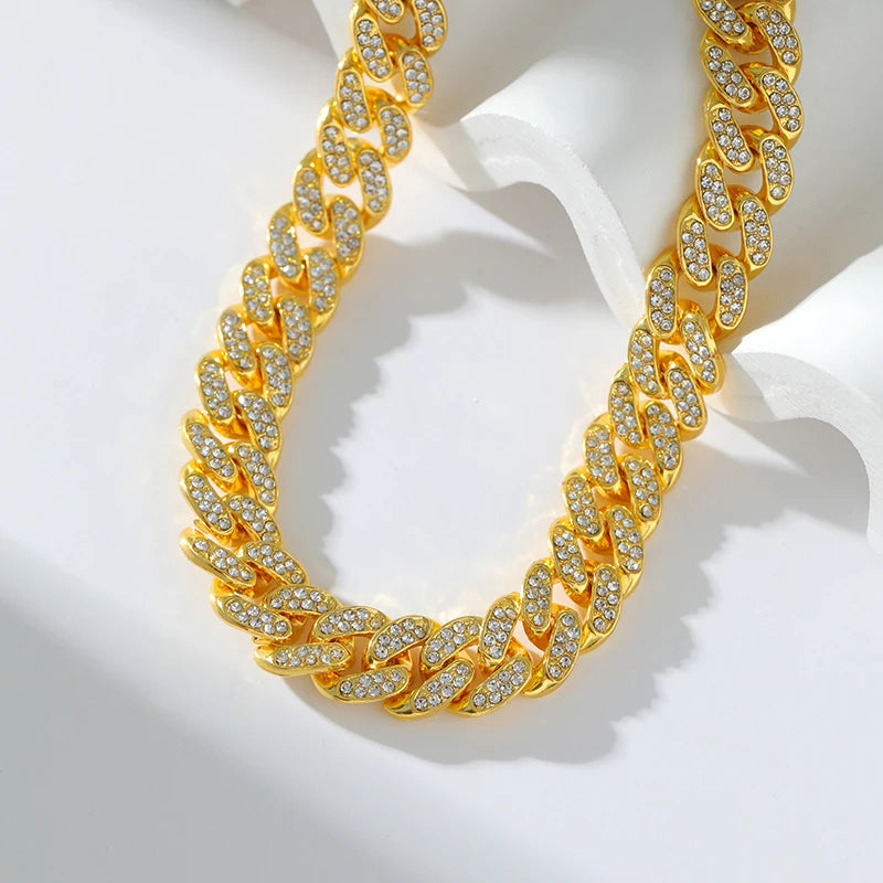 Corrente Cubana Banhado em Ouro 18K