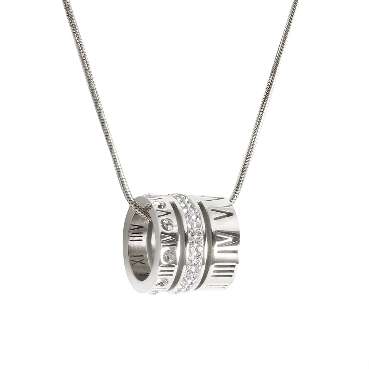 Colar Aro Triplo Algarismo Romano Banhado em Ouro 18K