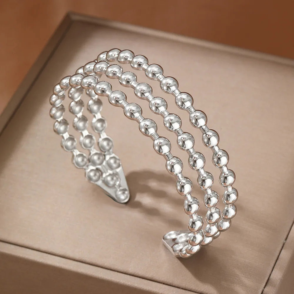 Bracelete 3 Camadas Banhado em Ouro 18K