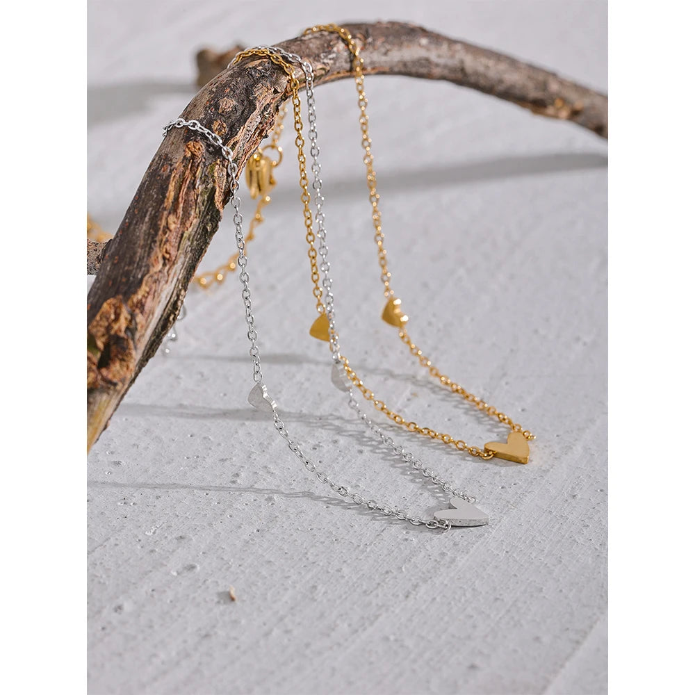 Tornozeleira Hearts Banhado em Ouro 18K