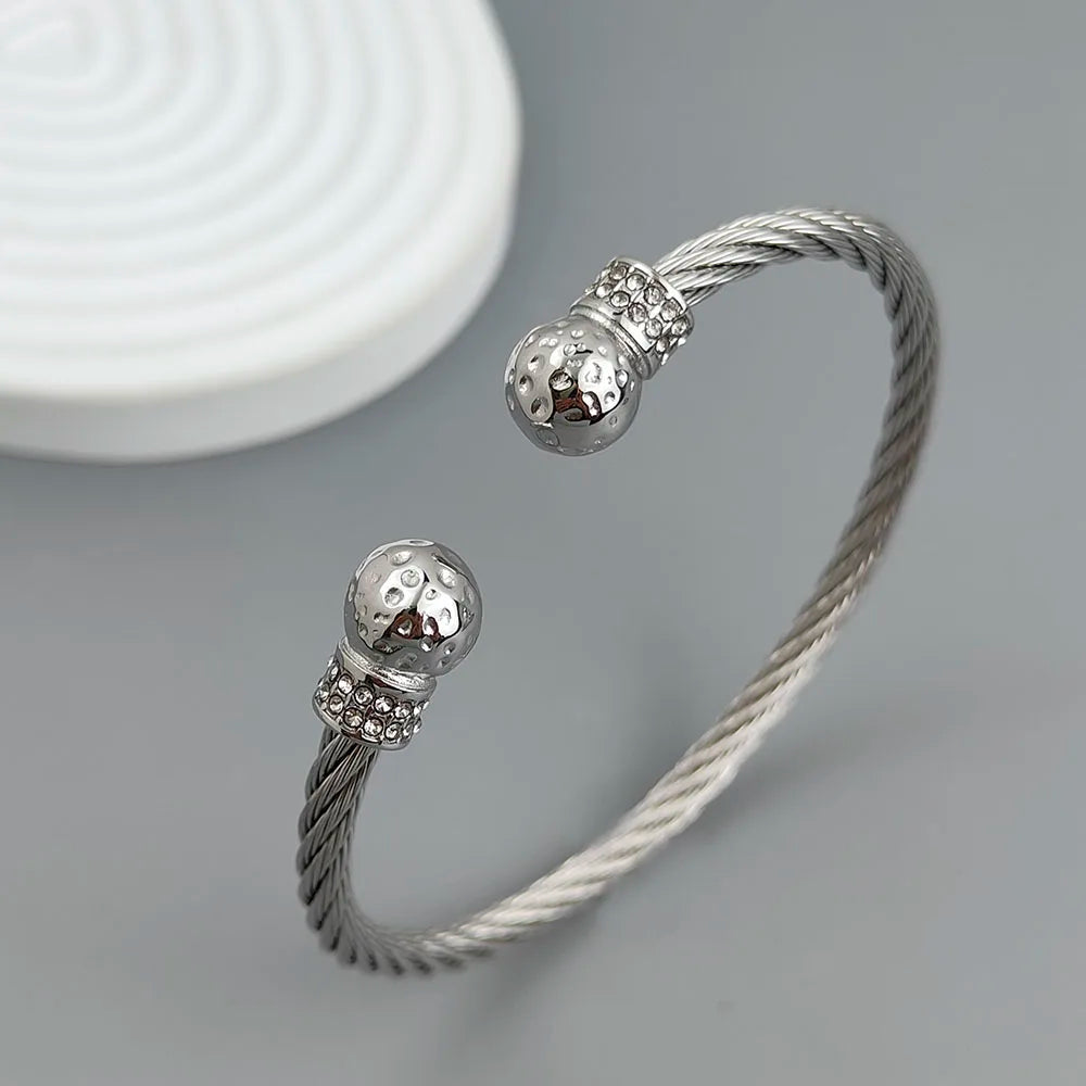 Bracelete Torcido Banhado em Ouro 18K