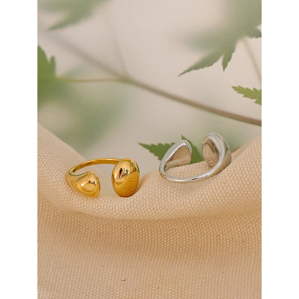 Anel Regulável Eclipse Banhado em Ouro 18K