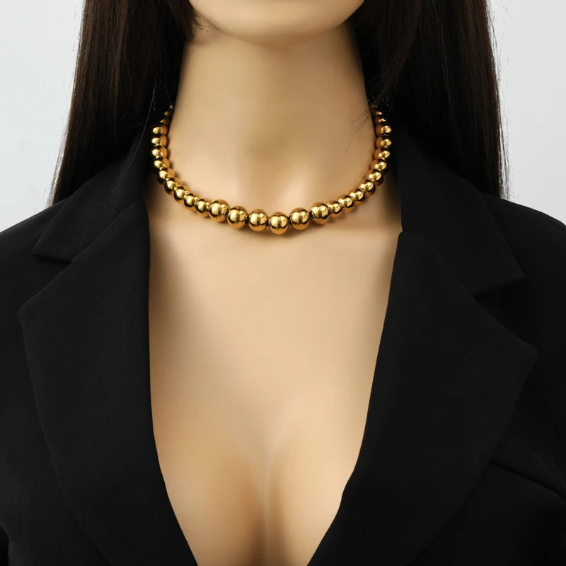 Colar Esferas Gold Banhado em Ouro 18K