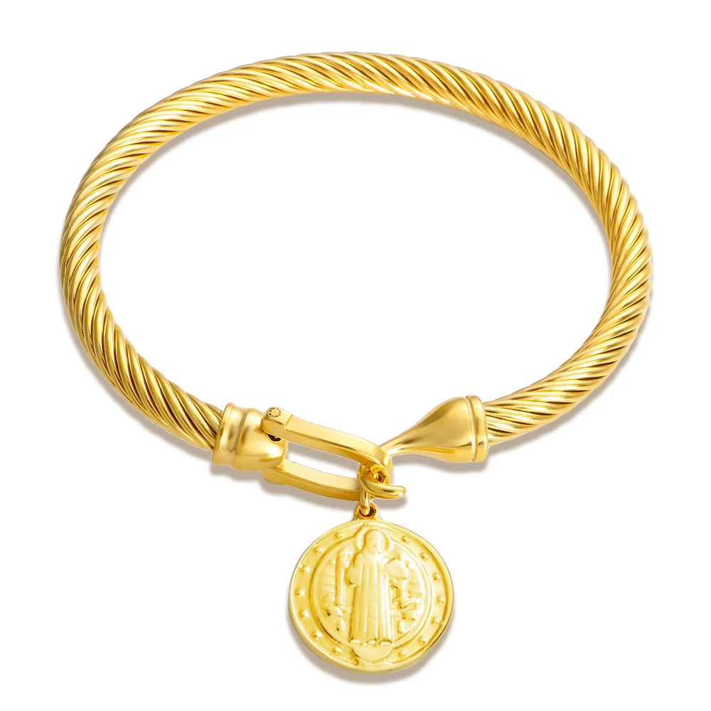 Bracelete São Bento Banhado em Ouro 18K