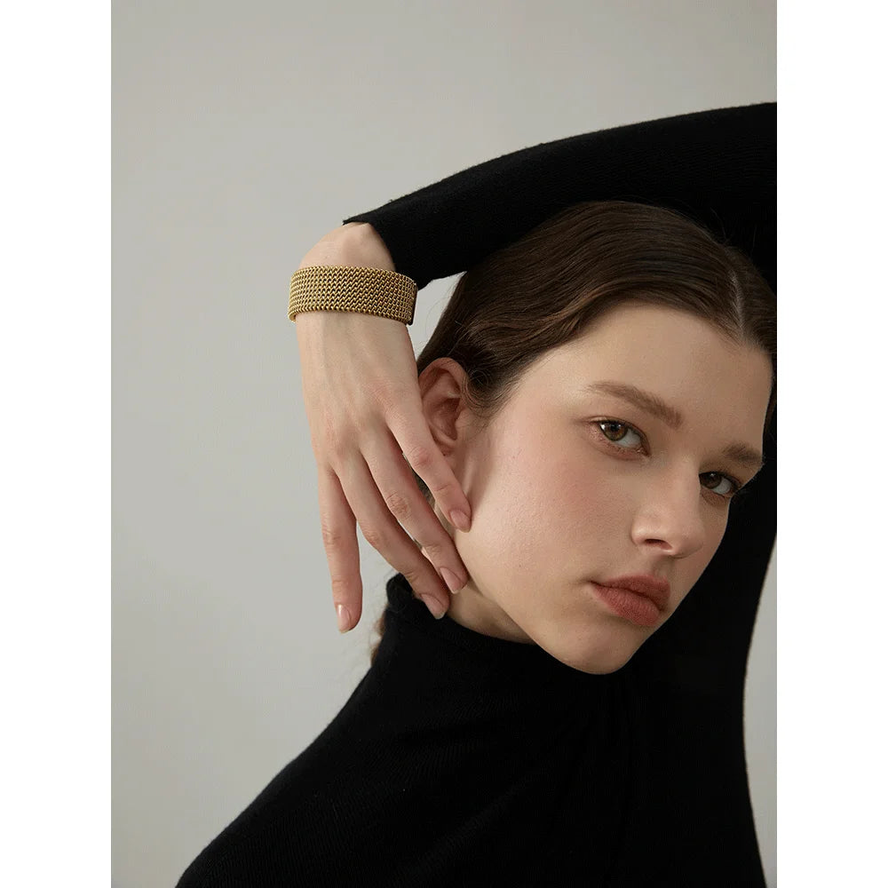 Bracelete Luxo 23mm Banhado em Ouro 18K