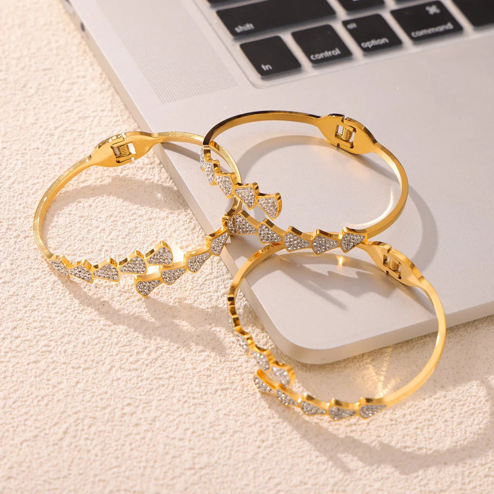 Bracelete Zircônias Banhado em Ouro 18K