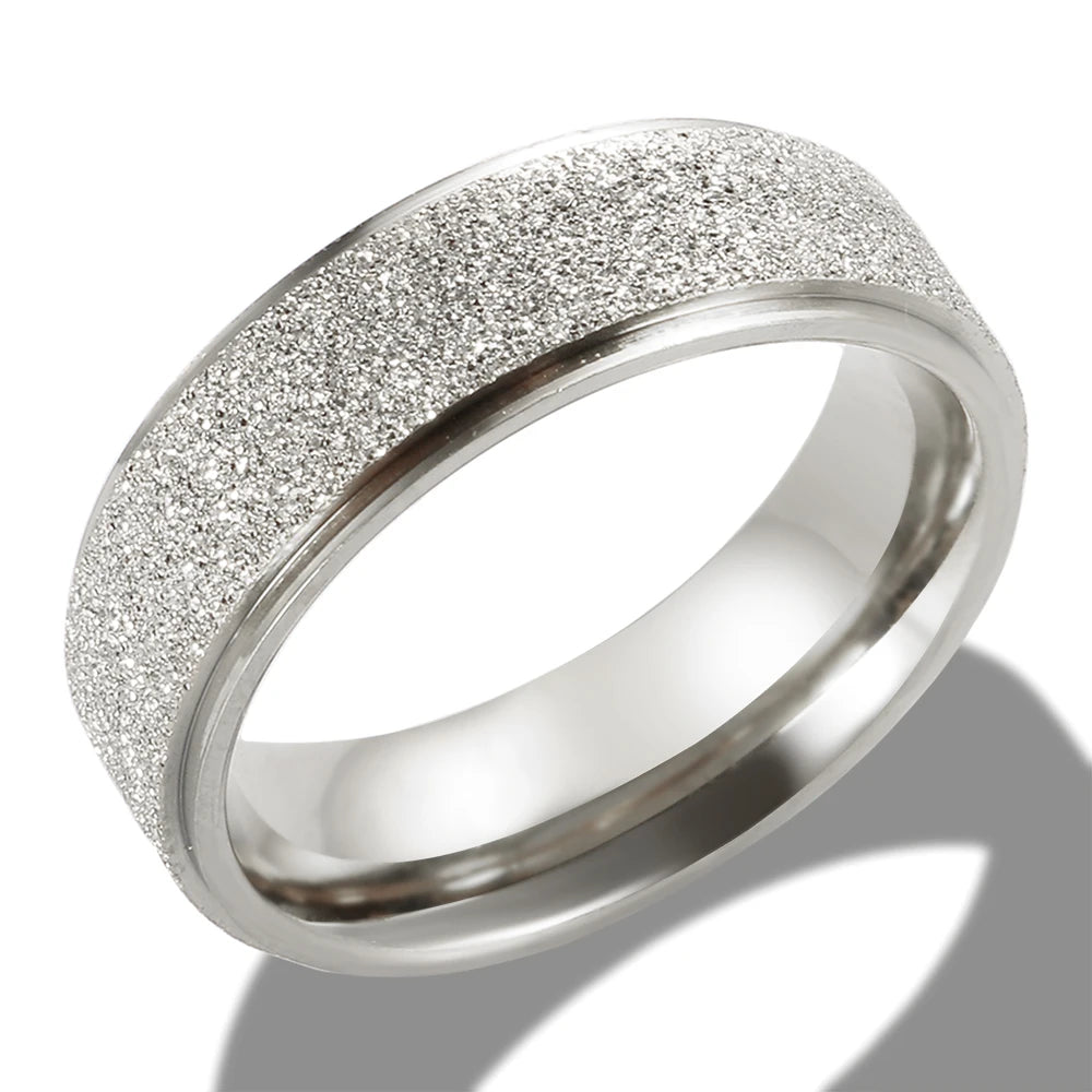 Anel Aliança Jateado Banhado em Ouro 18K