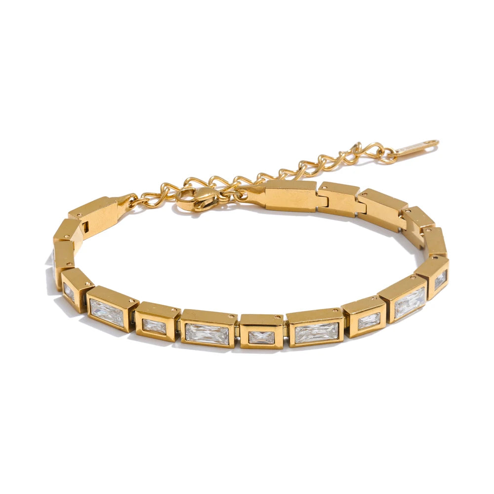 Pulseira Cubic Banhado em Ouro 18K