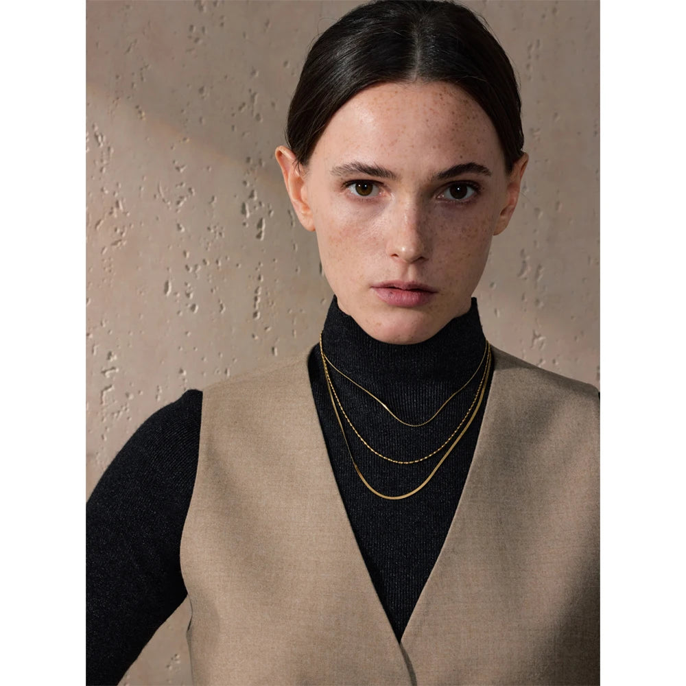 Colar Triplo Maggie Banhado em Ouro 18K