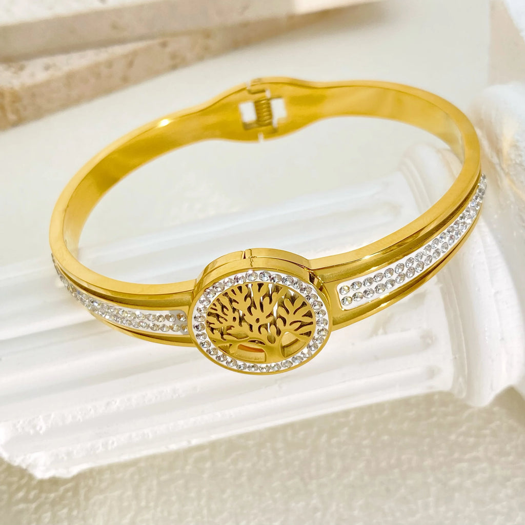 Bracelete Árvore da Vida Banhado em Ouro 18K