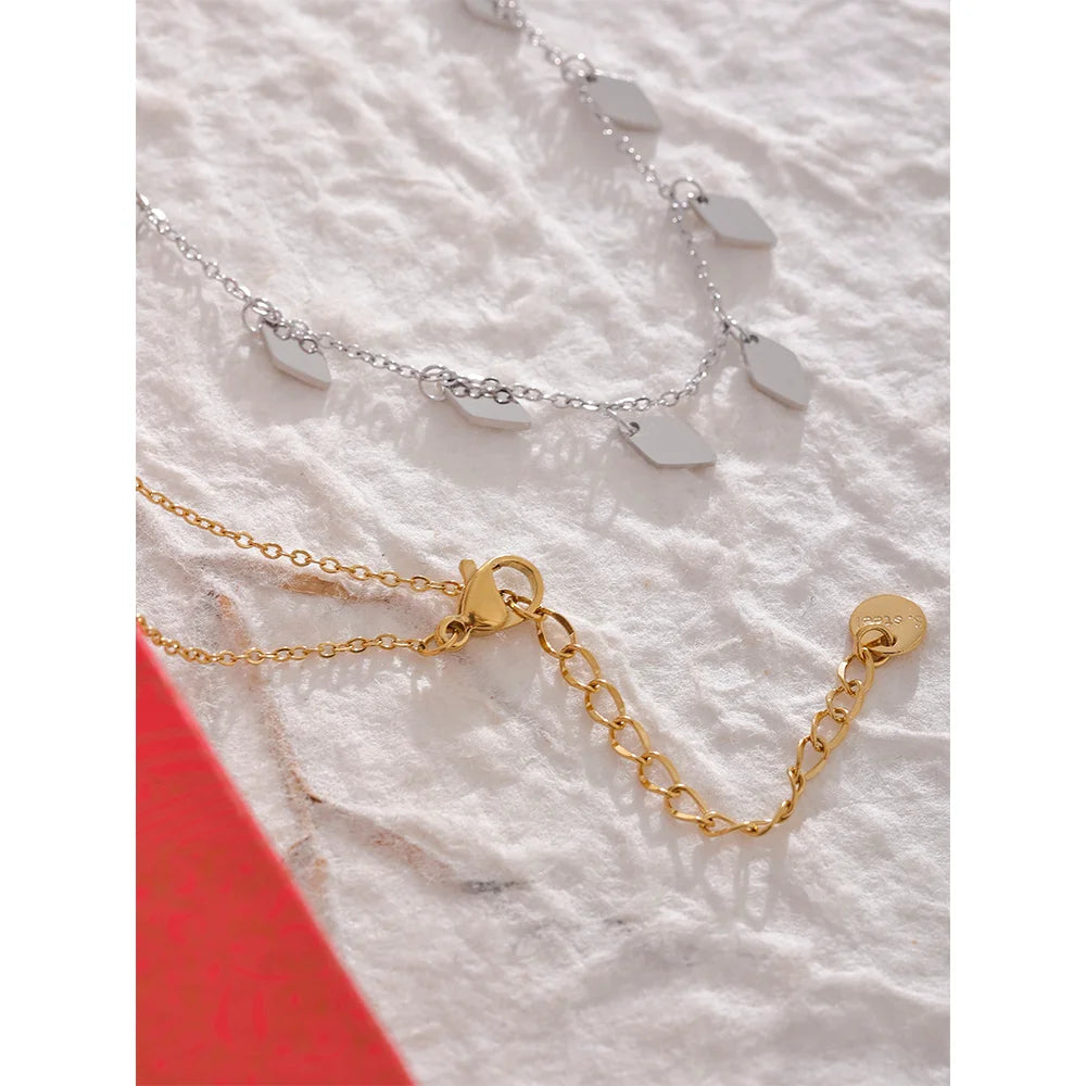 Colar Losango Banhado em Ouro 18K