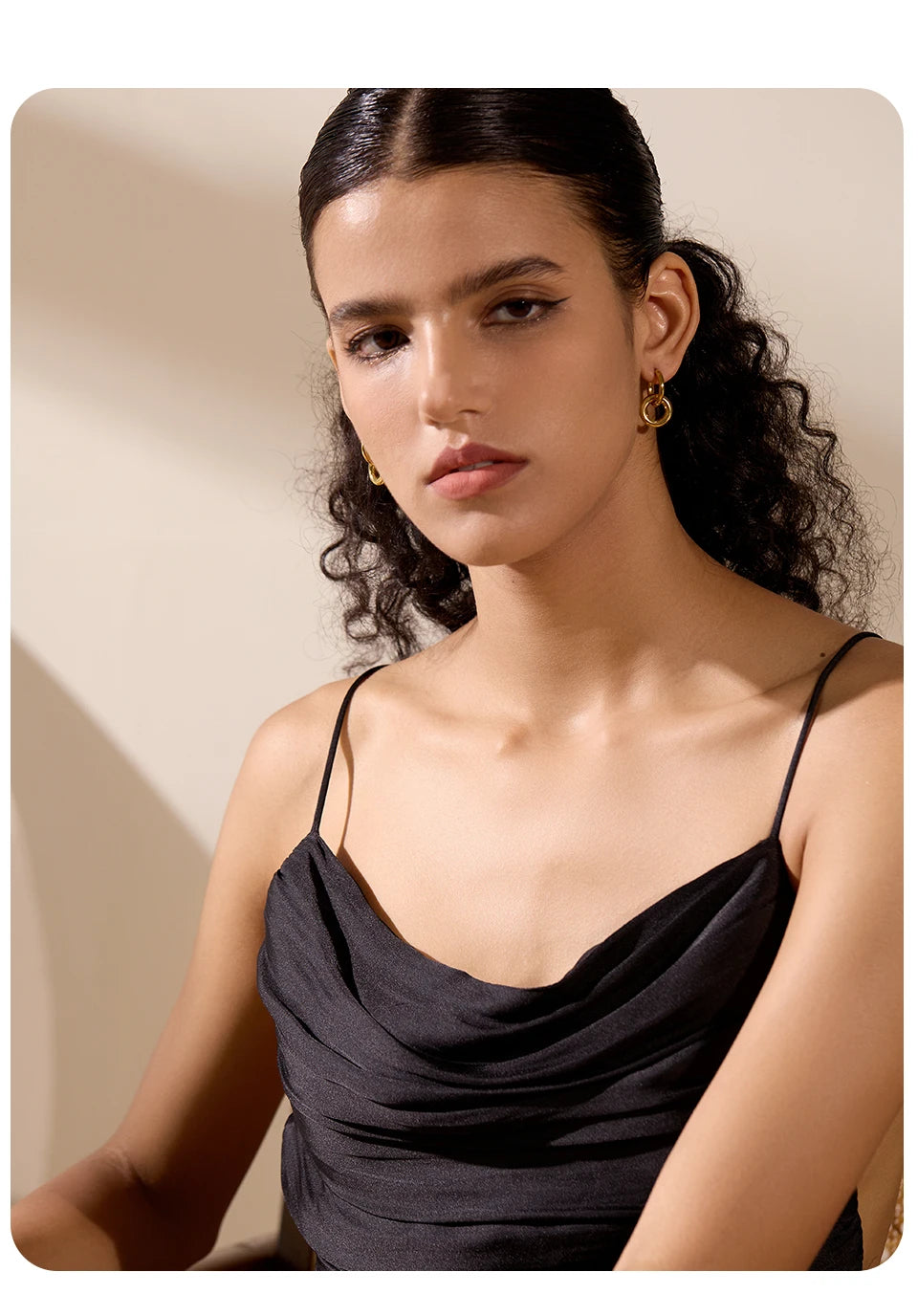 Brinco Argola Dupla Banhado em Ouro 18K