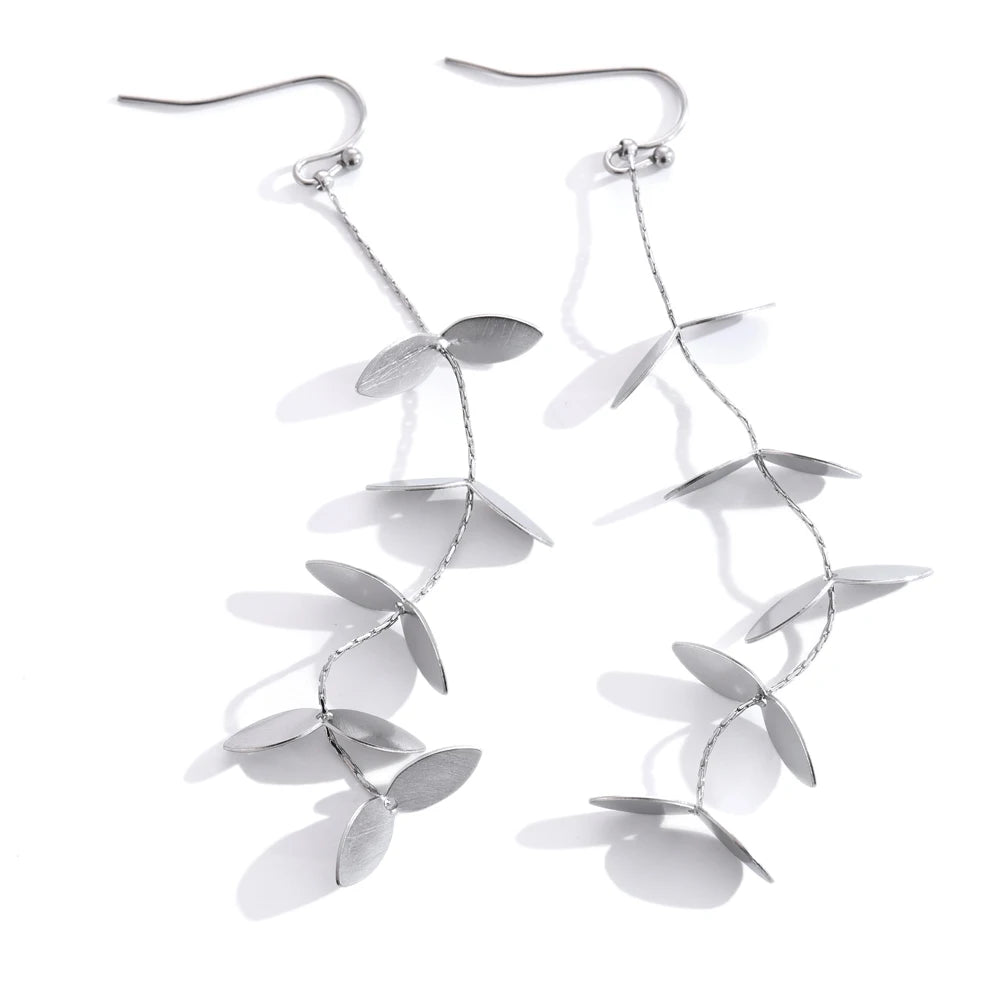 Brinco Folhas Banhado em Ouro 18K