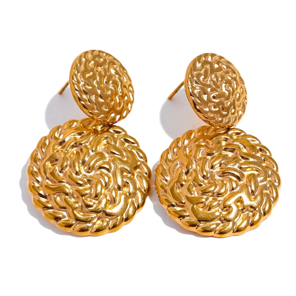 Brinco Lua Cheia Banhado em Ouro 18K