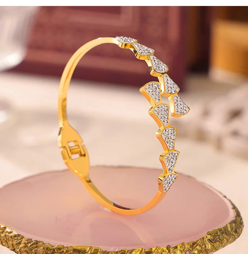 Bracelete Zircônias Banhado em Ouro 18K