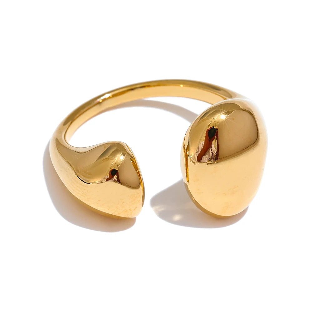 Anel Regulável Eclipse Banhado em Ouro 18K