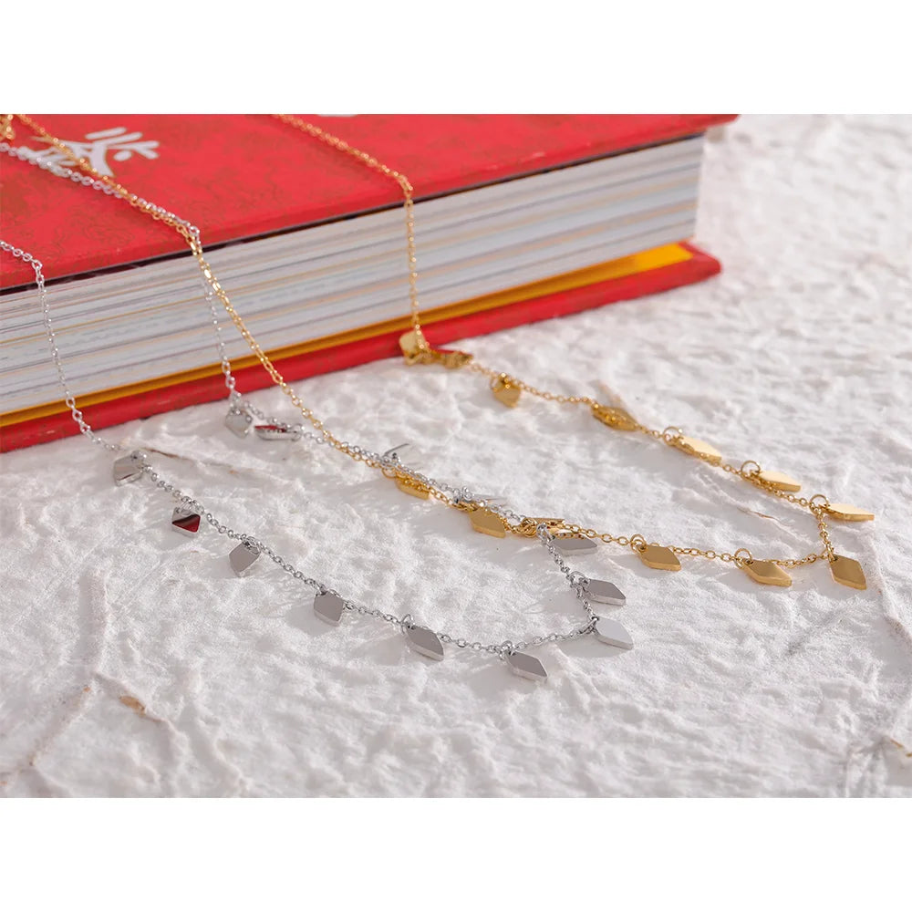 Colar Losango Banhado em Ouro 18K