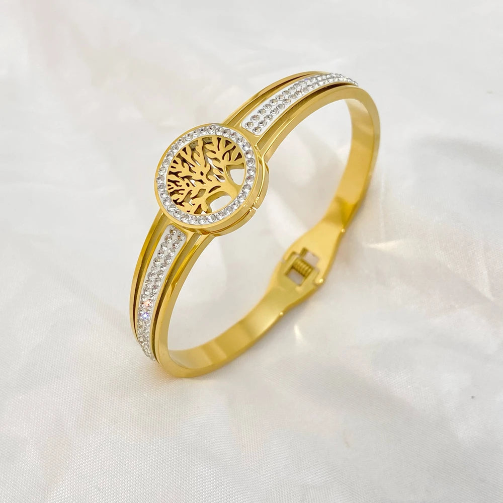 Bracelete Árvore da Vida Banhado em Ouro 18K