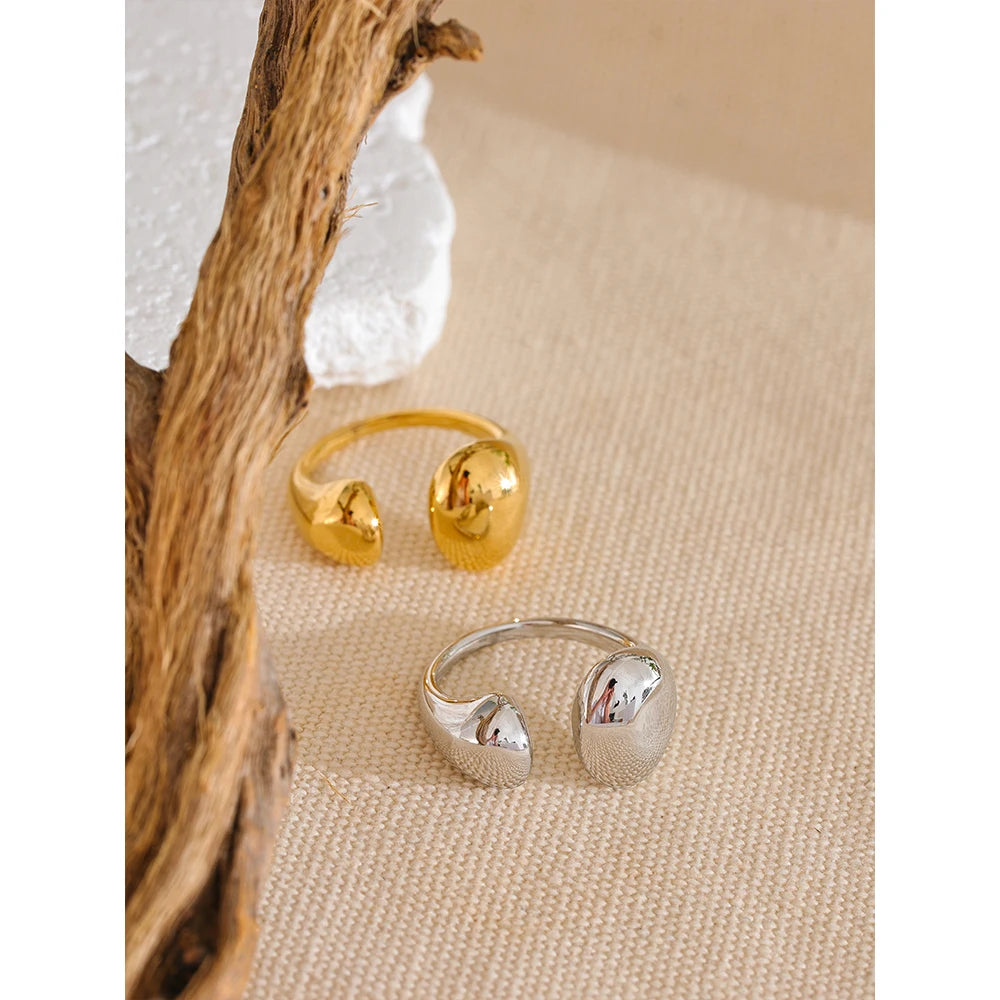 Anel Regulável Eclipse Banhado em Ouro 18K