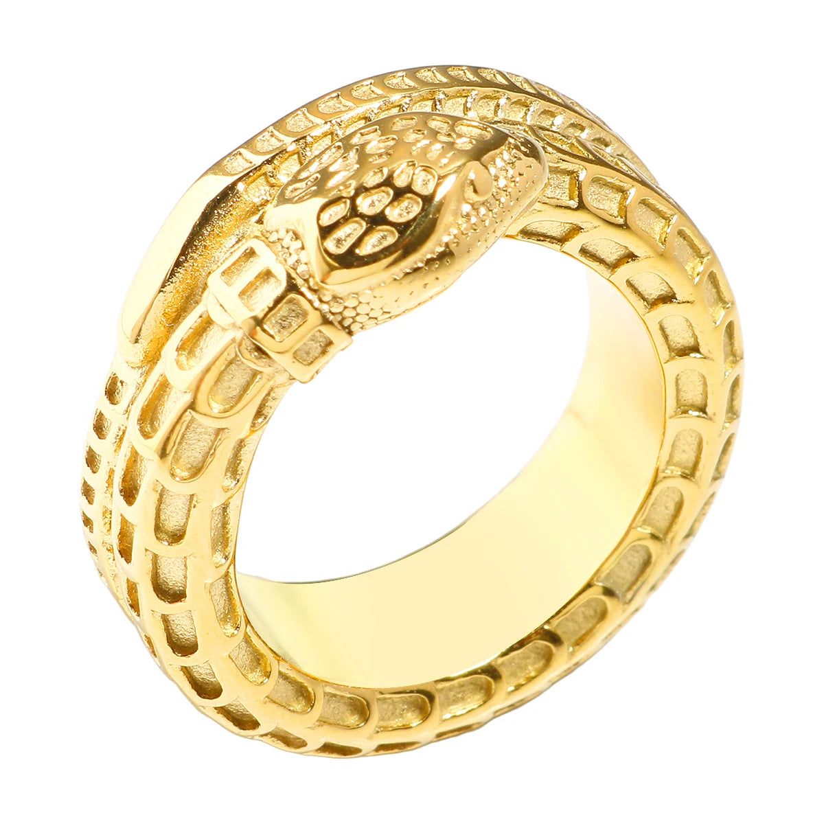 Anel Serpente Banhado em Ouro 18K