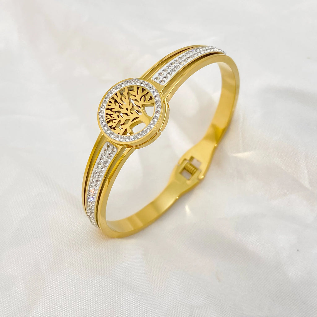 Bracelete Árvore da Vida Banhado em Ouro 18K