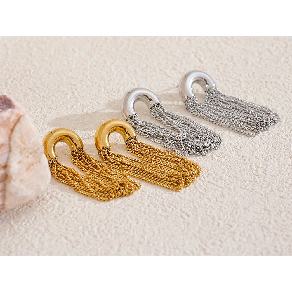 Brinco Lux Correntes Banhado em Ouro 18K