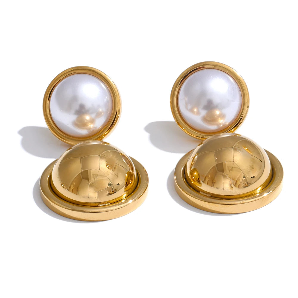 Brinco Princess Pérola Banhado em Ouro 18K