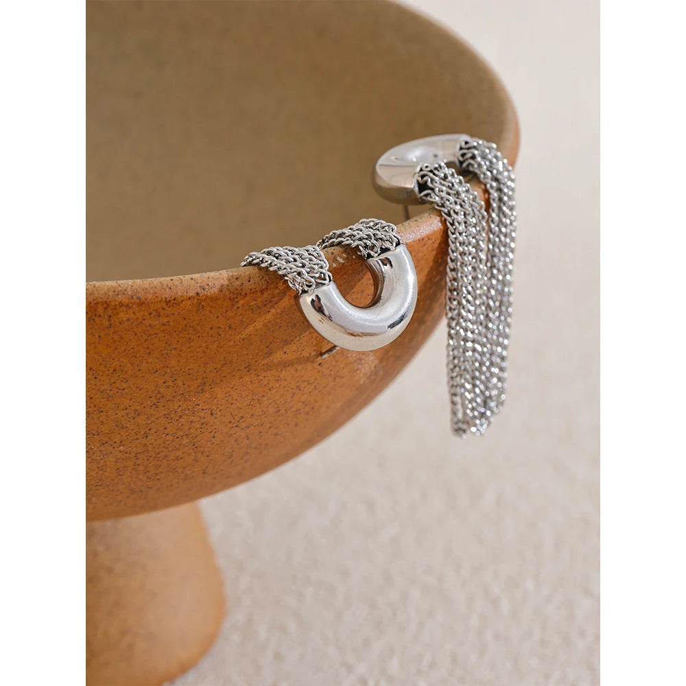 Brinco Lux Correntes Banhado em Ouro 18K