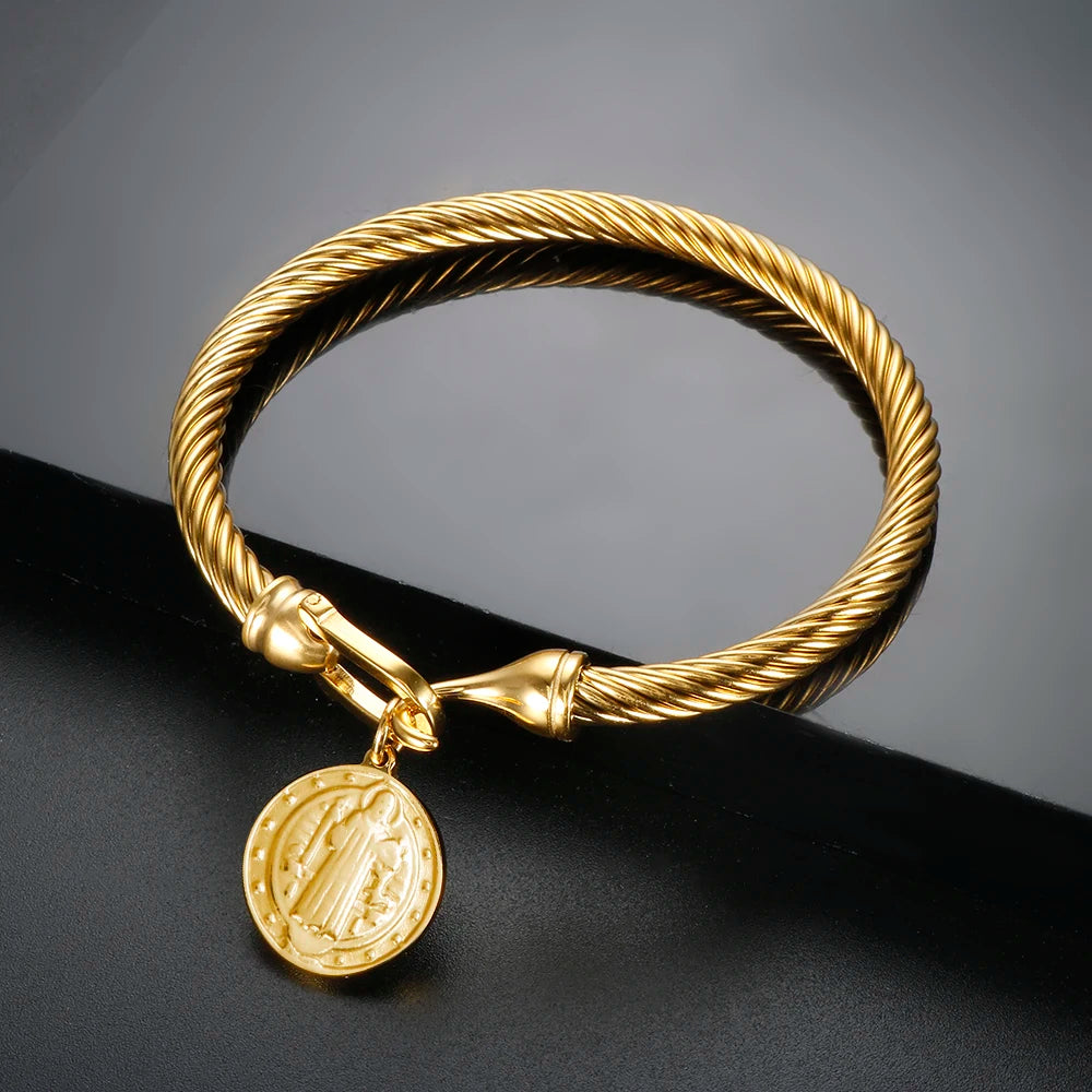 Bracelete São Bento Banhado em Ouro 18K