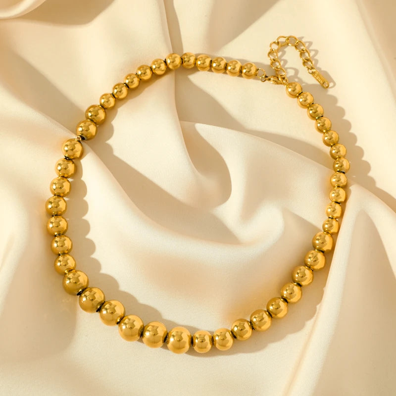 Colar Esferas Gold Banhado em Ouro 18K