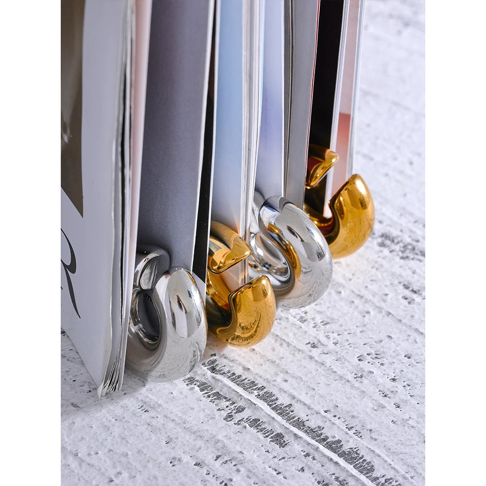 Brinco Piercing Fake Robusto Banhado em Ouro 18K