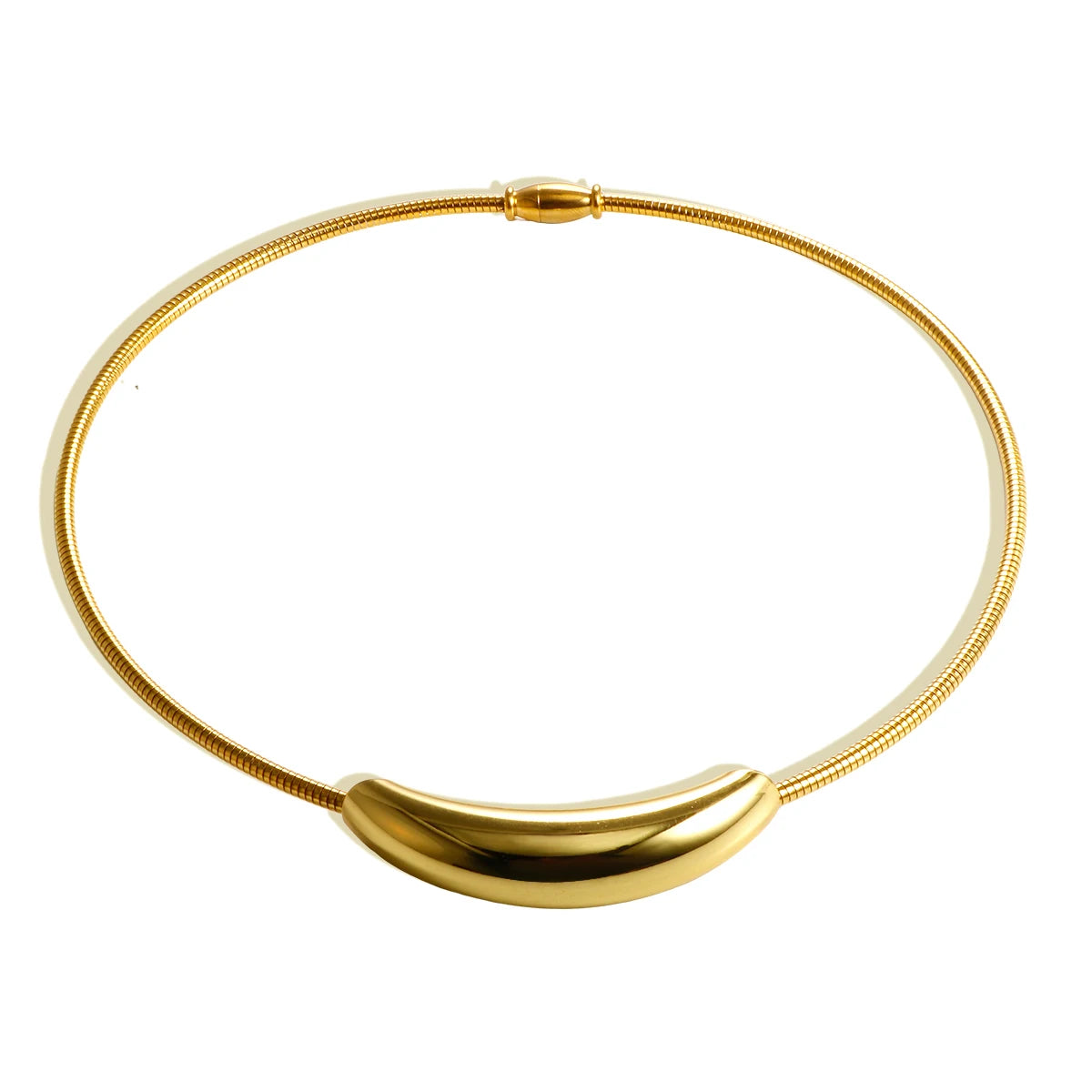 Choker Lua Crescente Banhado em Ouro 18K