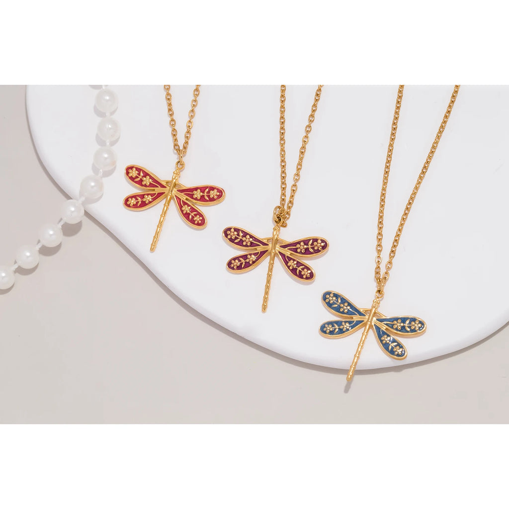 Colar Libélula Banhado em Ouro 18K