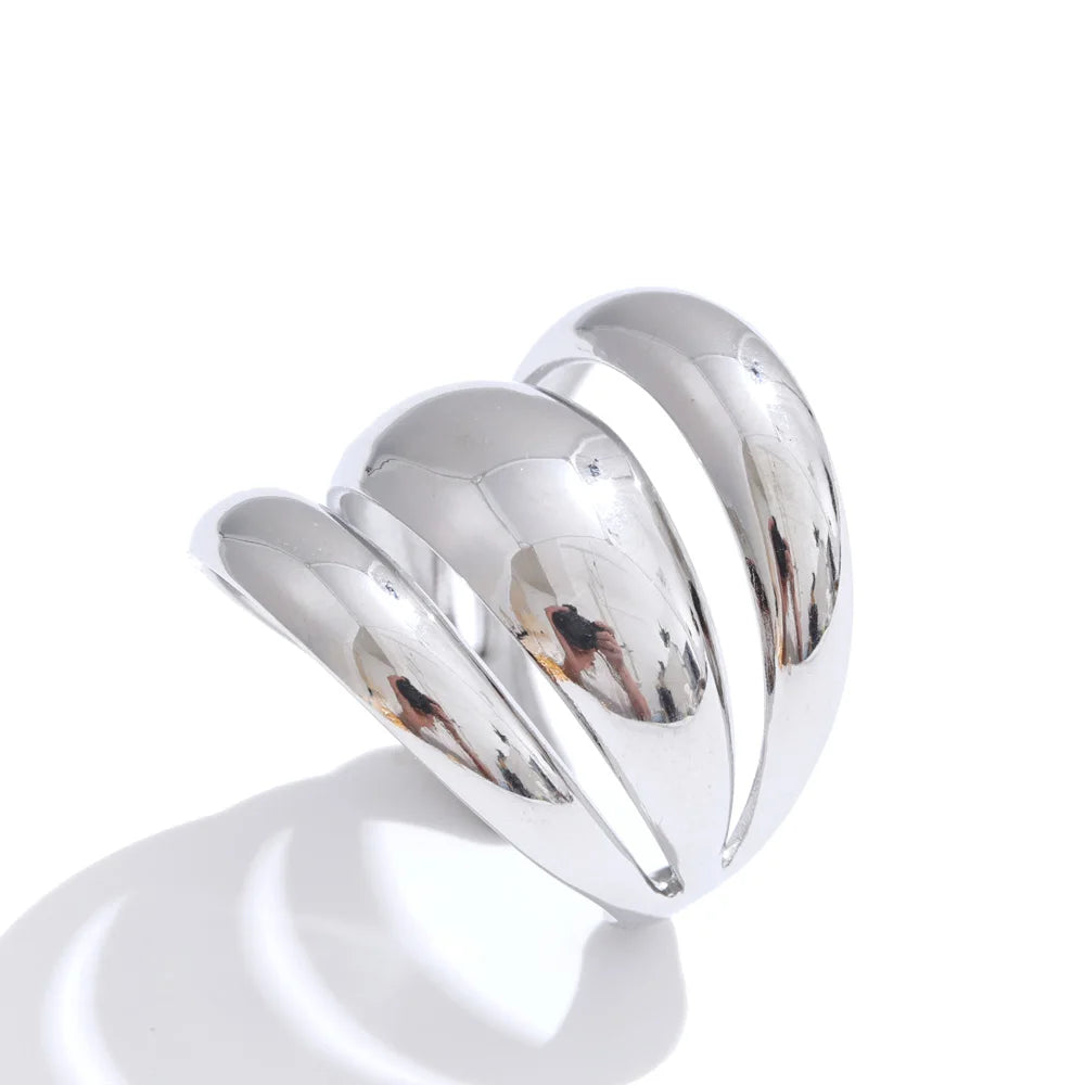 Anel Aura Regulável Banhado em Ouro 18K