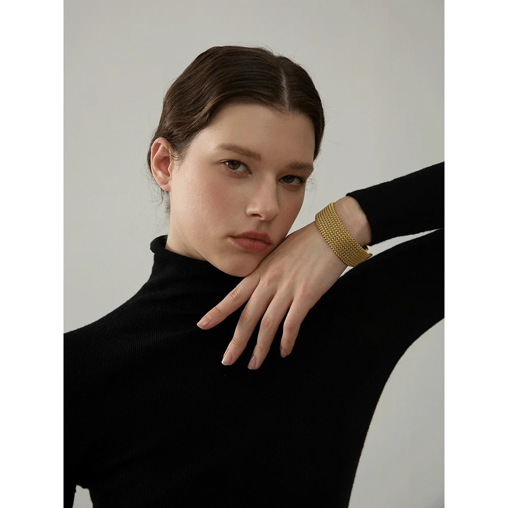 Bracelete Luxo 23mm Banhado em Ouro 18K