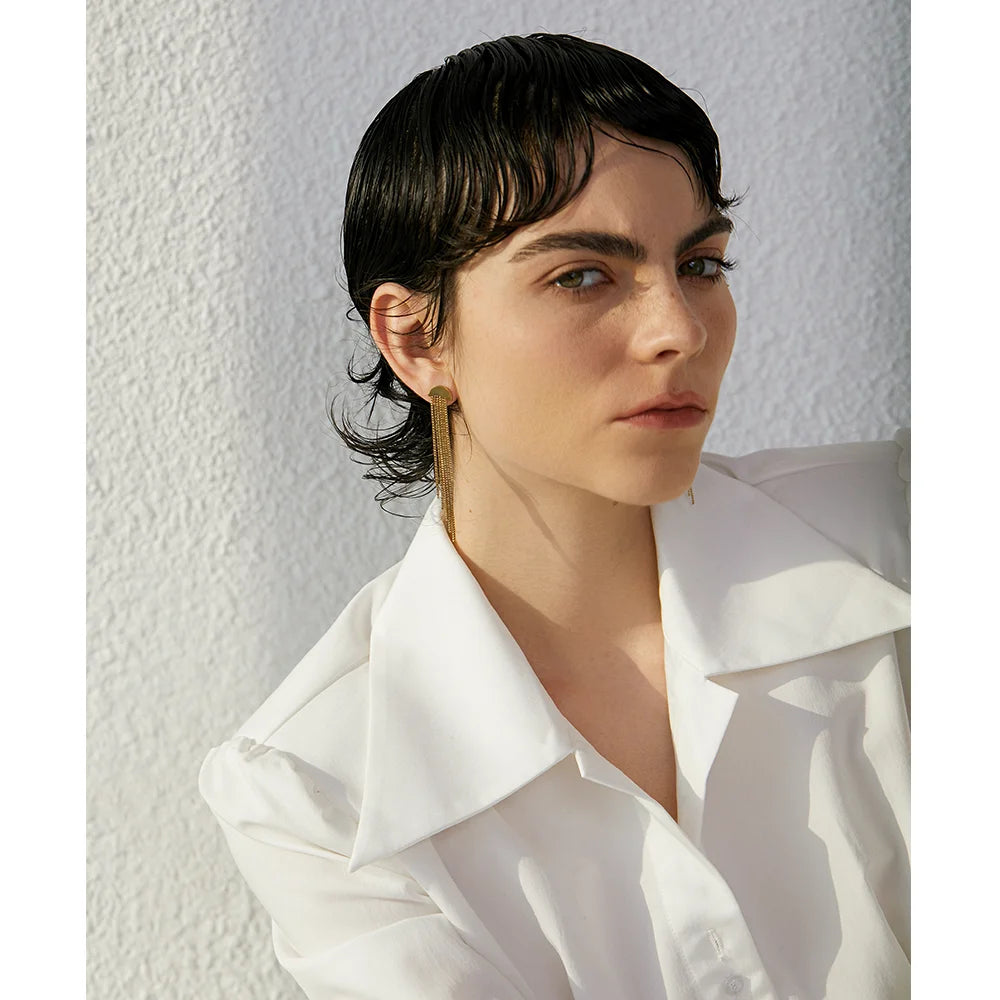 Brinco Franja Banhado em Ouro 18K