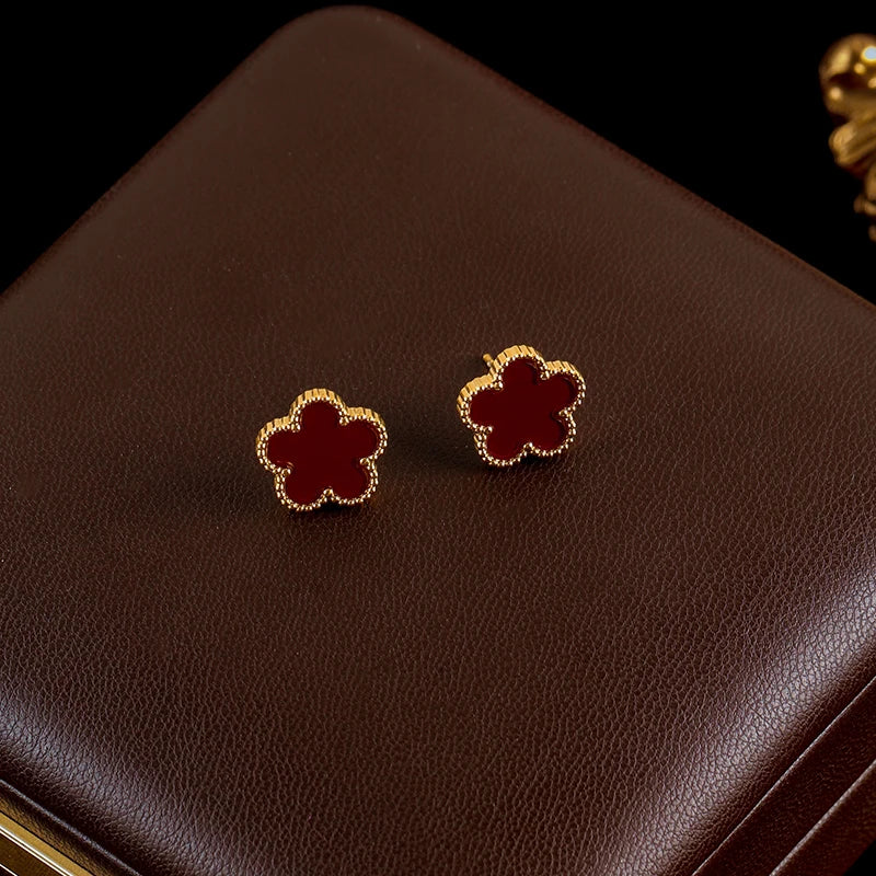 Brinco Flor Banhado em Ouro 18K